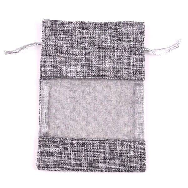 Organza Jute Burlap Drawstring Gift Bag 8