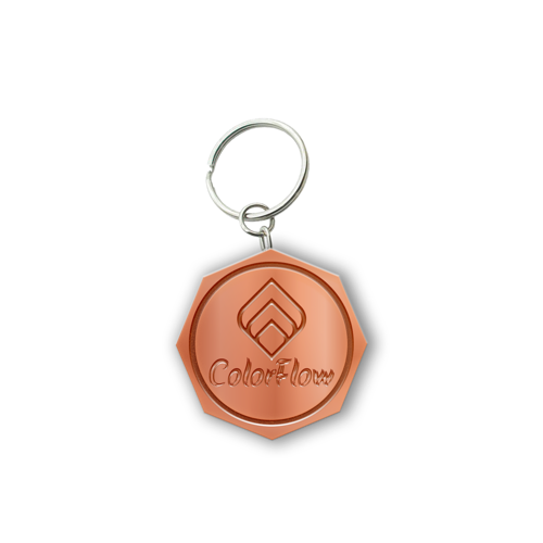 Customized Solid Iron Keychain with Antique Copper Plating 4