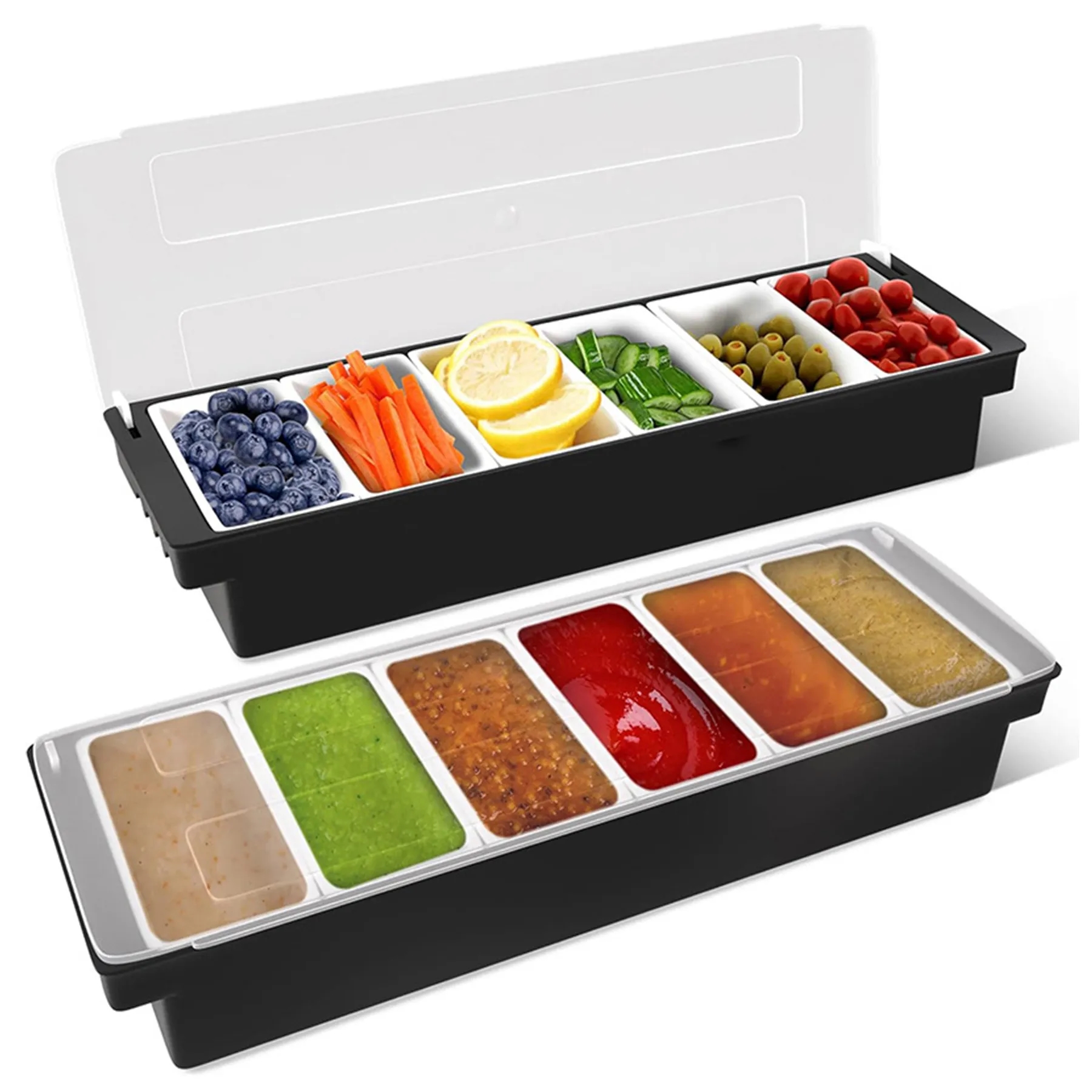 6 Grids Fruit Salad Tray Platter 5