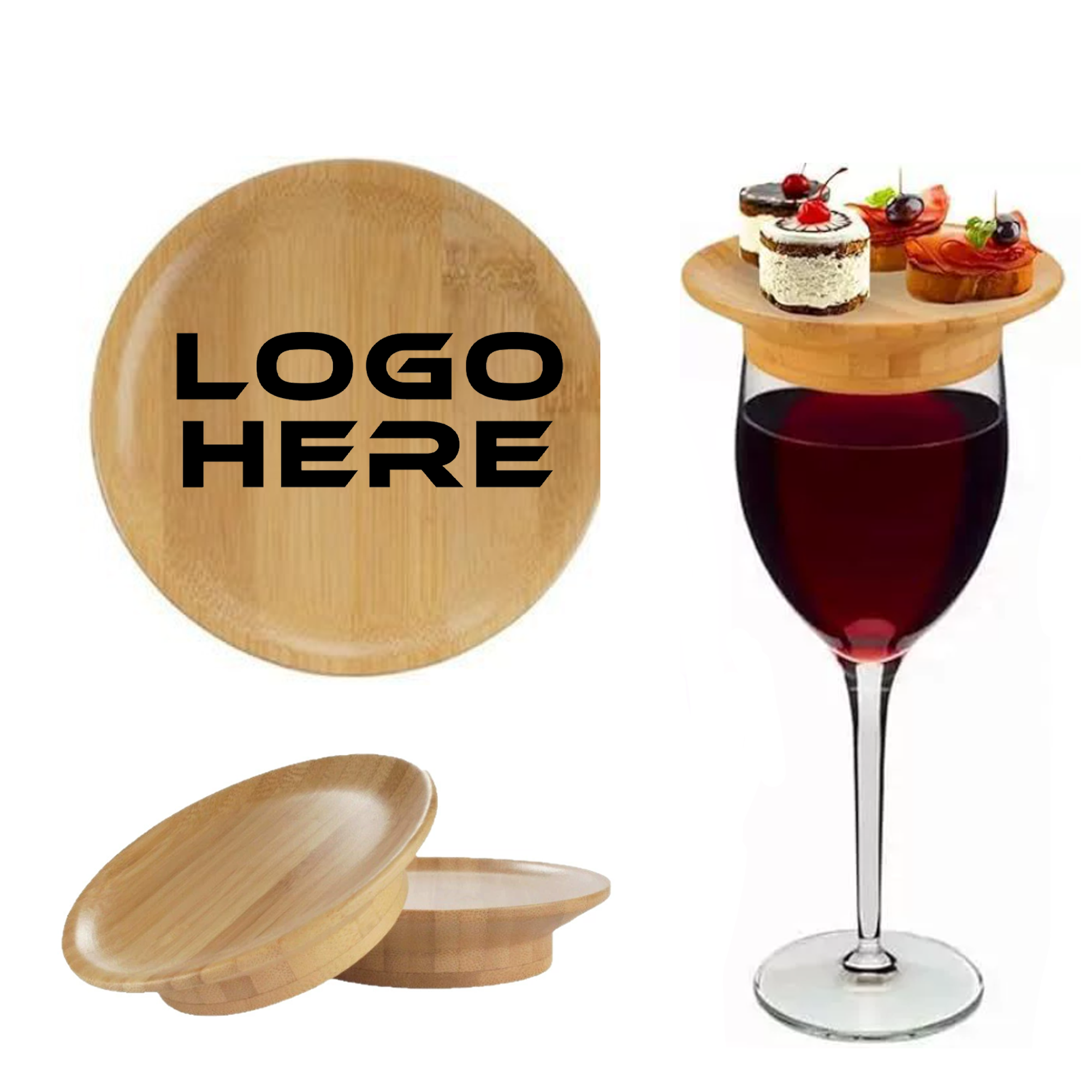Bamboo Wine Glass Tray 2