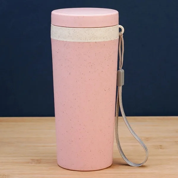 Eco-Friendly Wheat Straw Loop-Seal Travel Cup 8