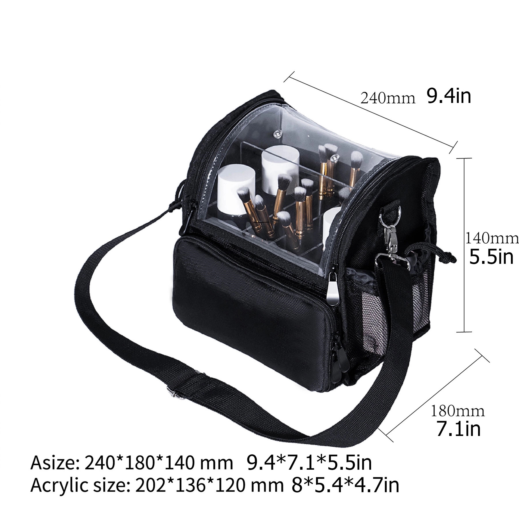 Travel Makeup Cosmetic Organizer Storage Bag Acrylic 5