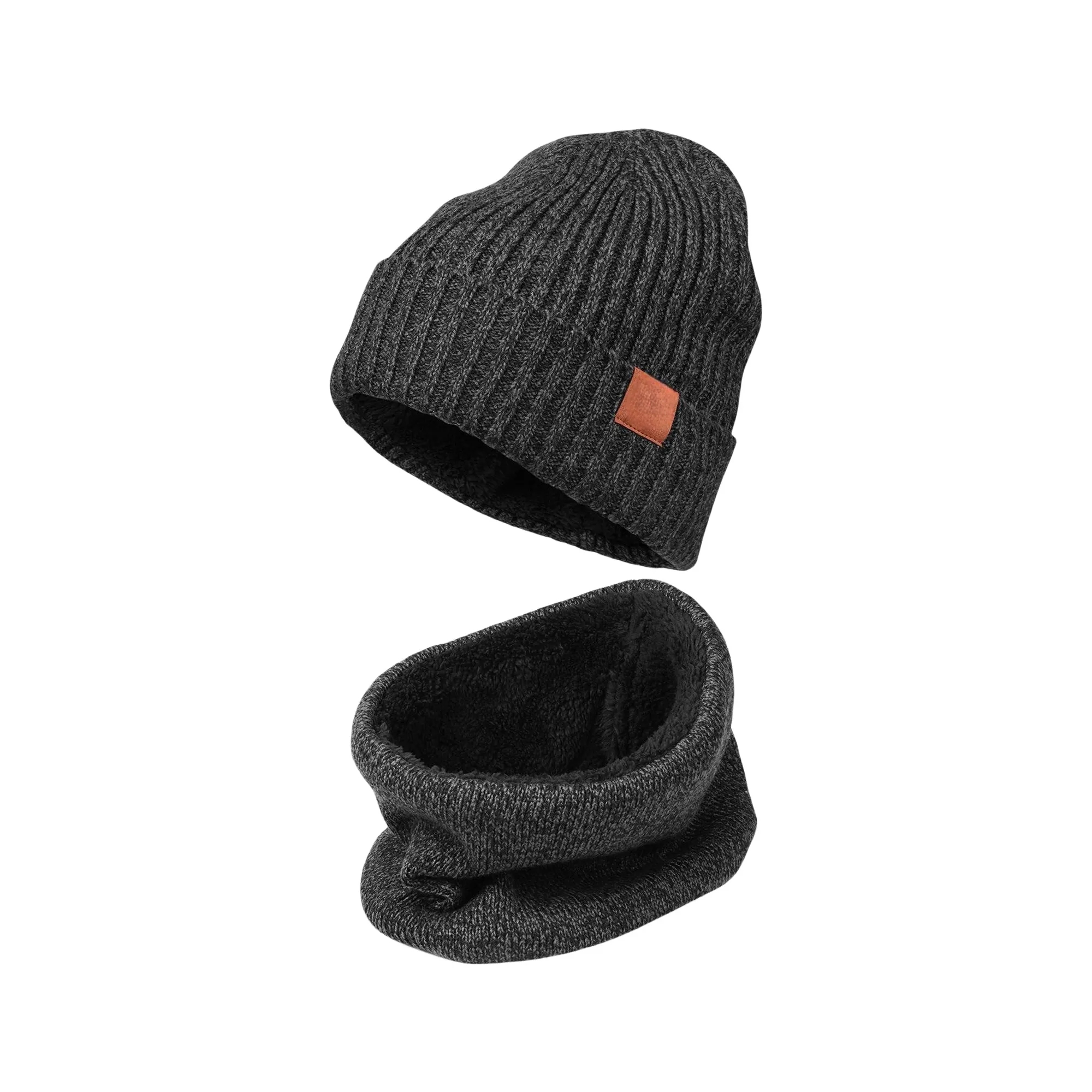 Premium Quality Men's Knit Hat Two-Piece Set 4