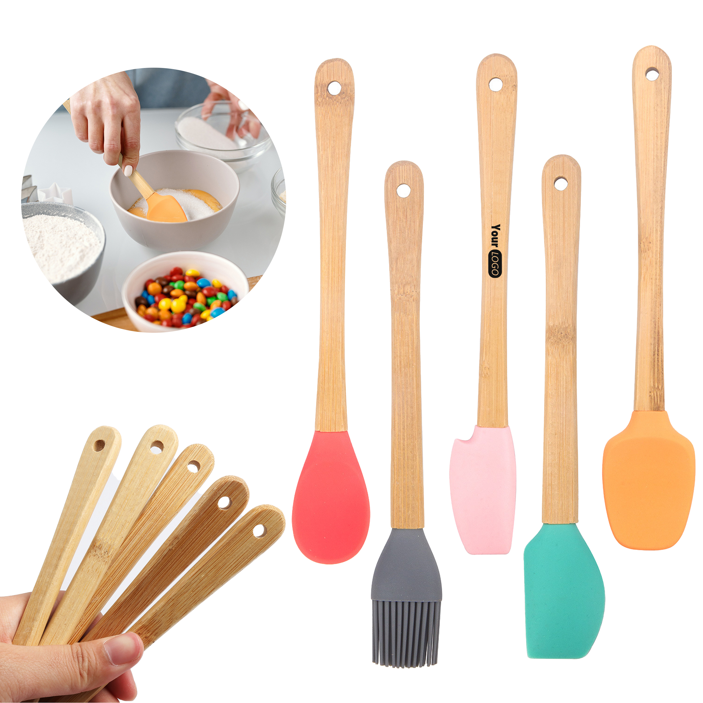 Silicone Mini Color Baking Spatula Scraper 3