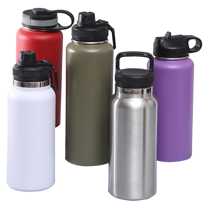 32oz Stainless Steel Vacuum Insulated Thermos Flask, custom water bottle with logo imprint 4