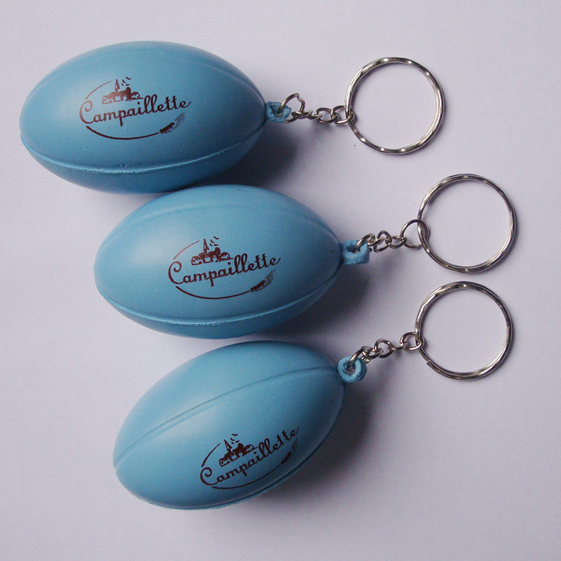 PU Football Stress Reliever Ball w/Key Chain 5