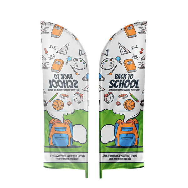 IMPORT 12' Single-Sided Feather Flag with Ground Spike 3