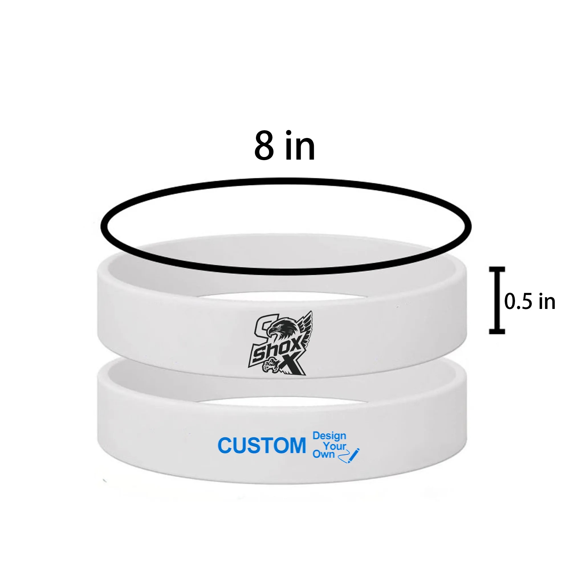 MOQ 100 Silicone Wristband Bracelet 3