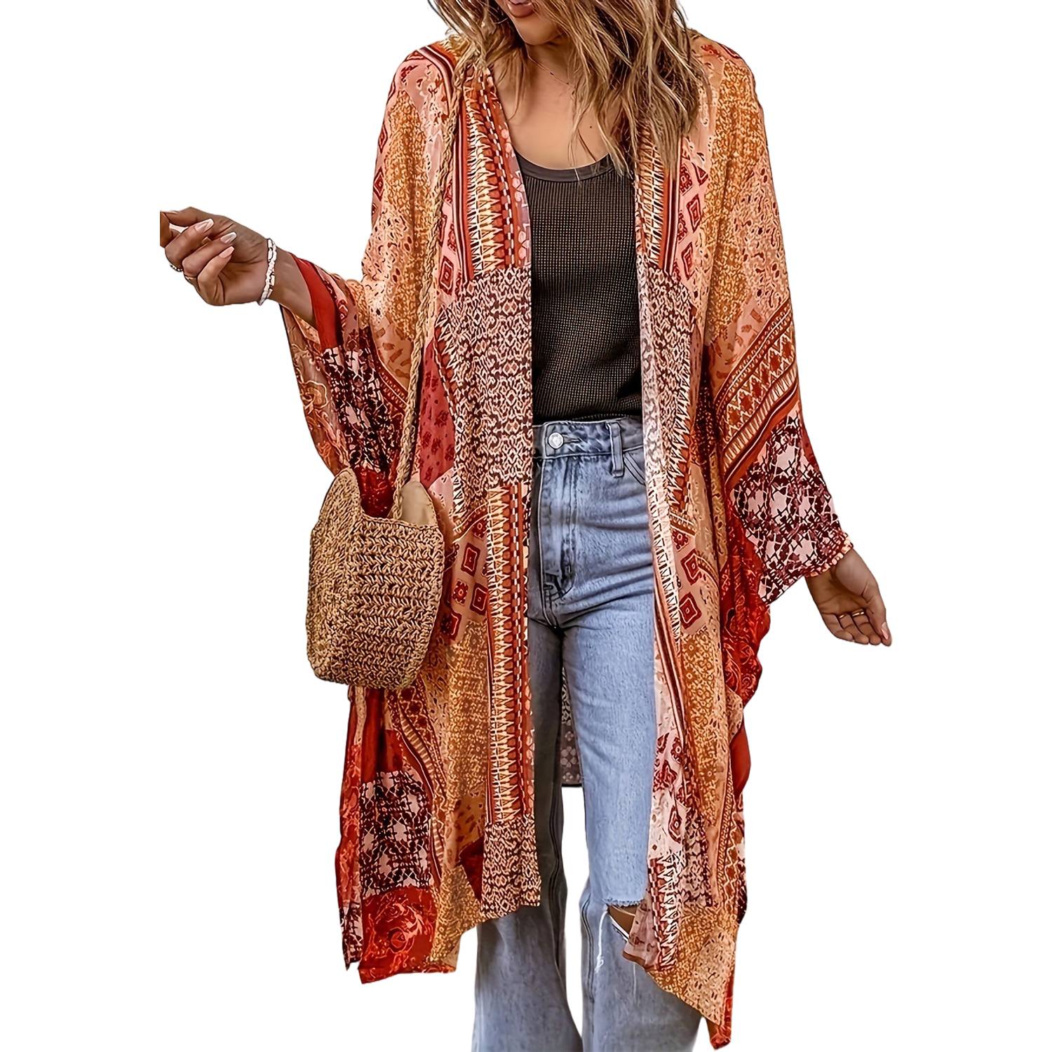 Women Lightweight Long Beach Cardigan Cover-up 9