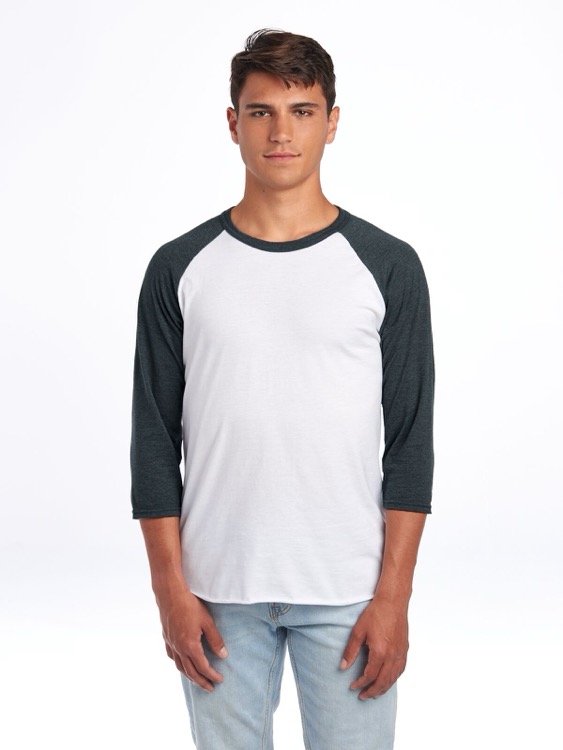 JERZEES Premium Blend Combed Ring-Spun Unisex ¾-Sleeve Raglan 22