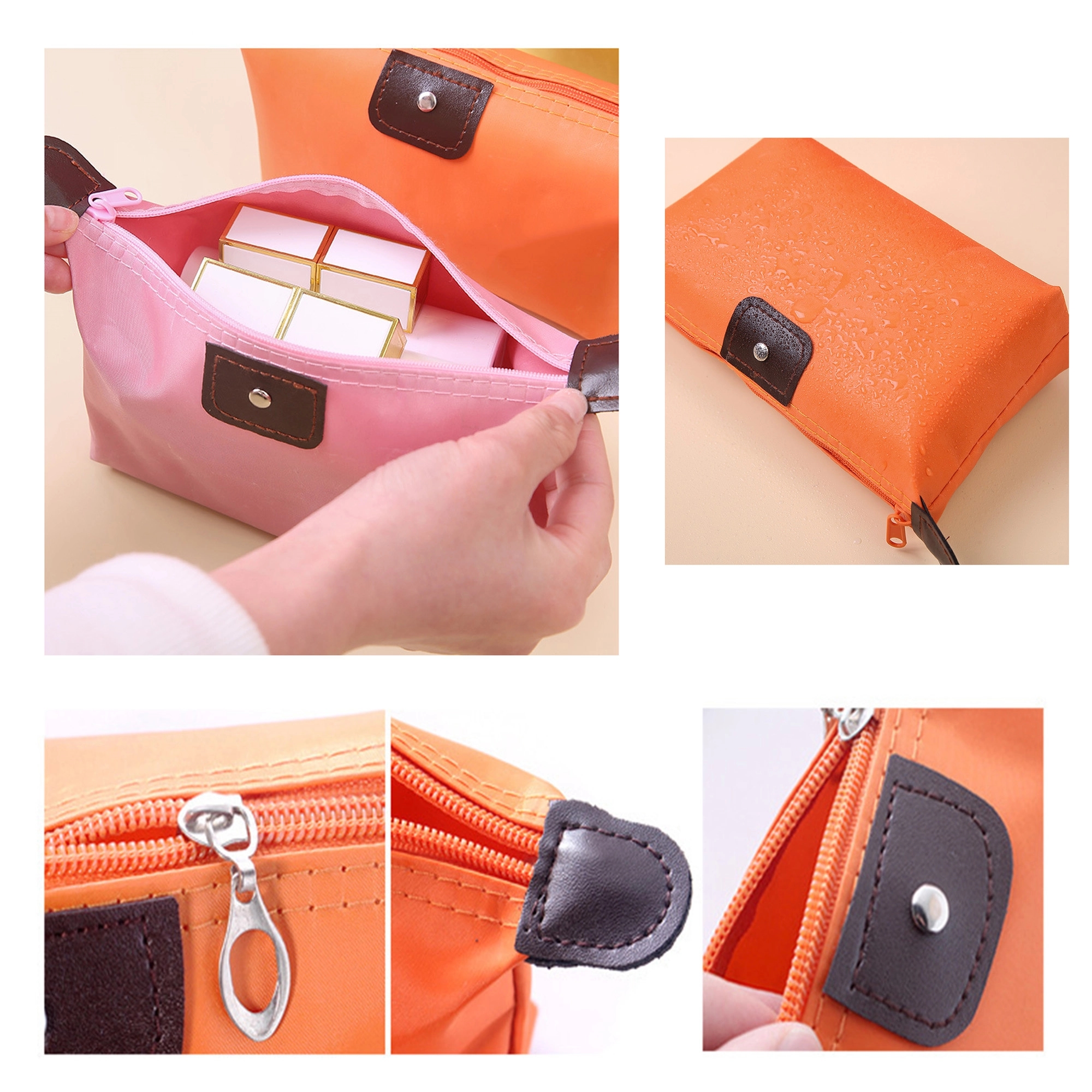 Portable Makeup Bag With Zipper MOQ100pcs 4