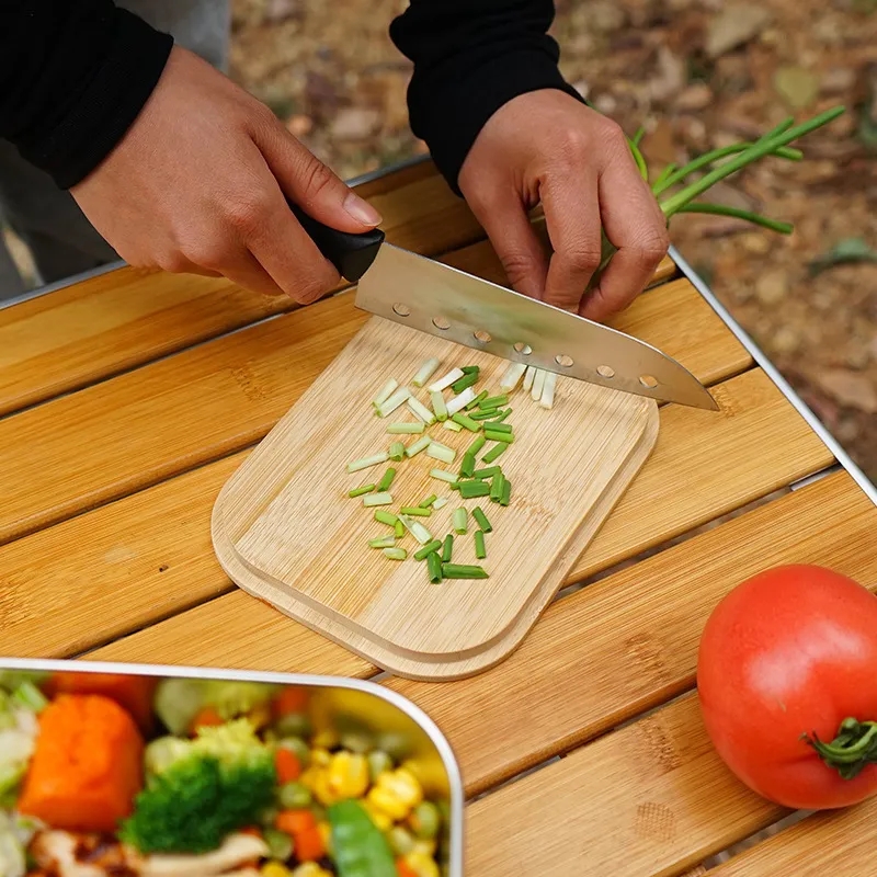 Custom Logo Stainless Steel Bento Box for Camping with Bamboo Lid Wholesale 3