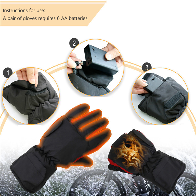 Battery Powered Electric Unisex Heated Gloves 6