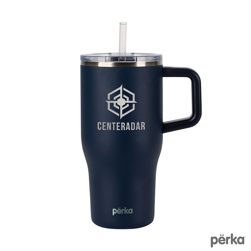 Perka® Myrton 20 oz. Double Wall, Recycled Stainless Steel Travel Mug 12