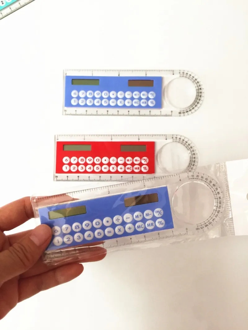 10 Cm Ruler w/Solar Calculator/ magnifying glass 4