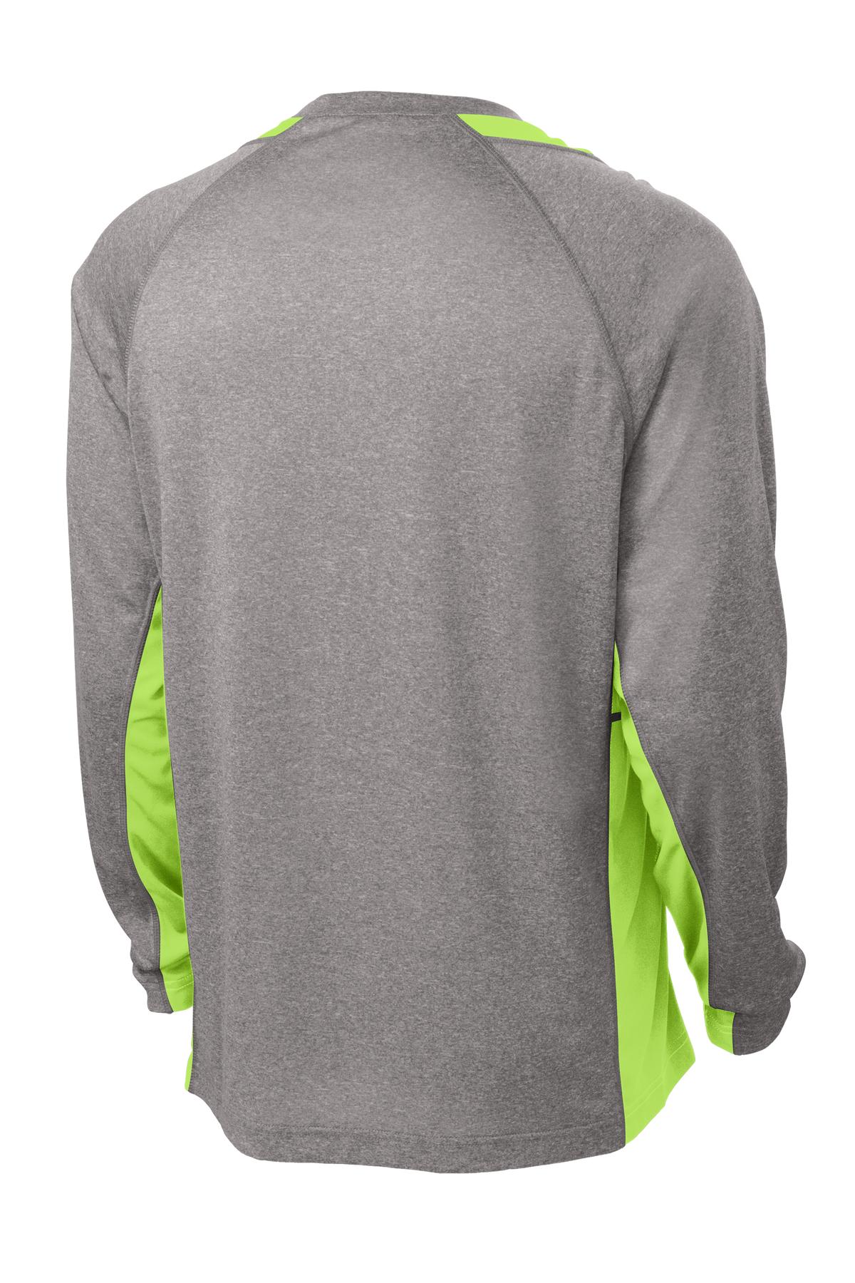 Sport-Tek Long Sleeve Heather Colorblock Contender Tee. ST361LS 23