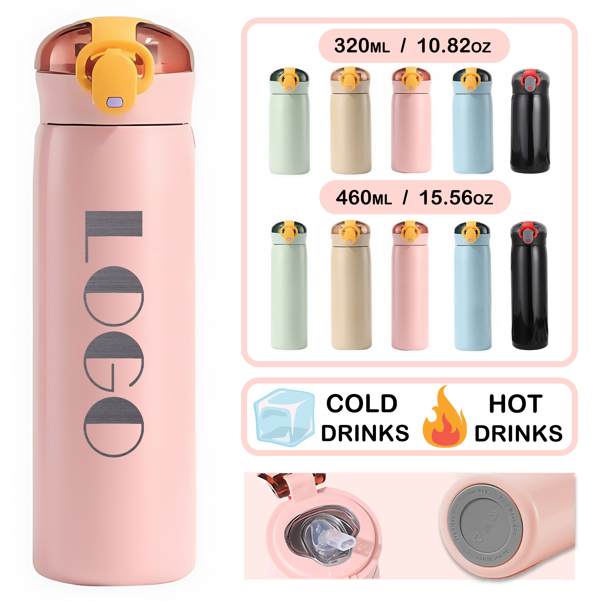 Portable large-capacity 304 stainless steel thermos 2