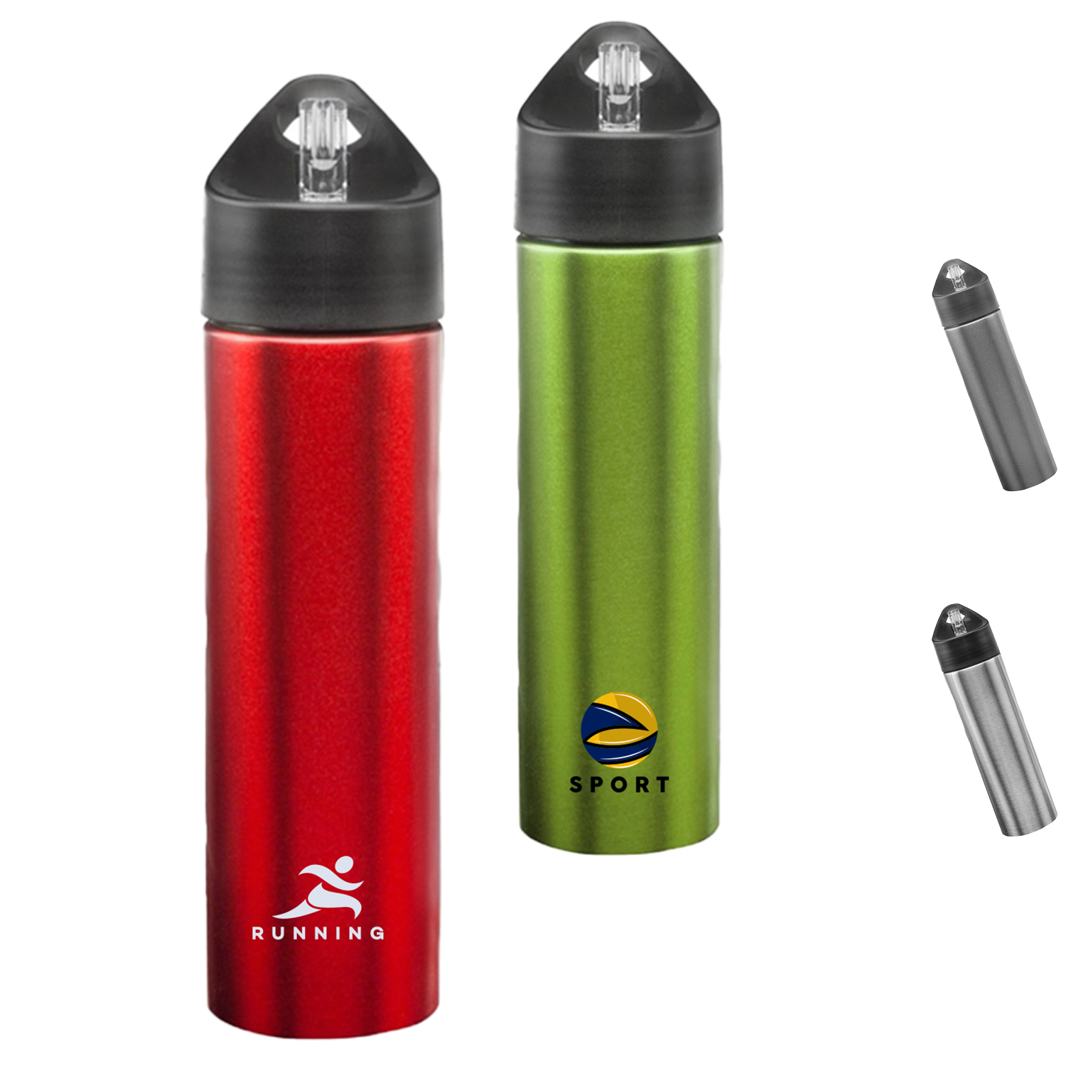 25 oz. Matte Finish Stainless Steel Sports Bottles, custom water bottle with logo imprint 2