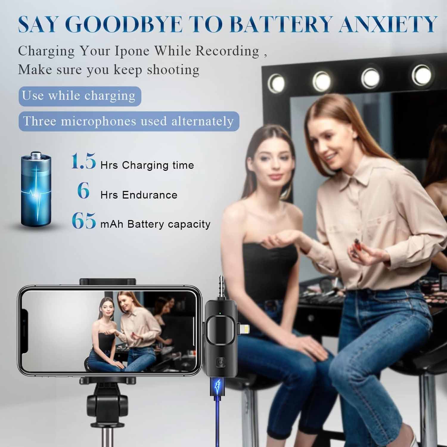 3 in 1 Wireless Lavalier Microphone 4