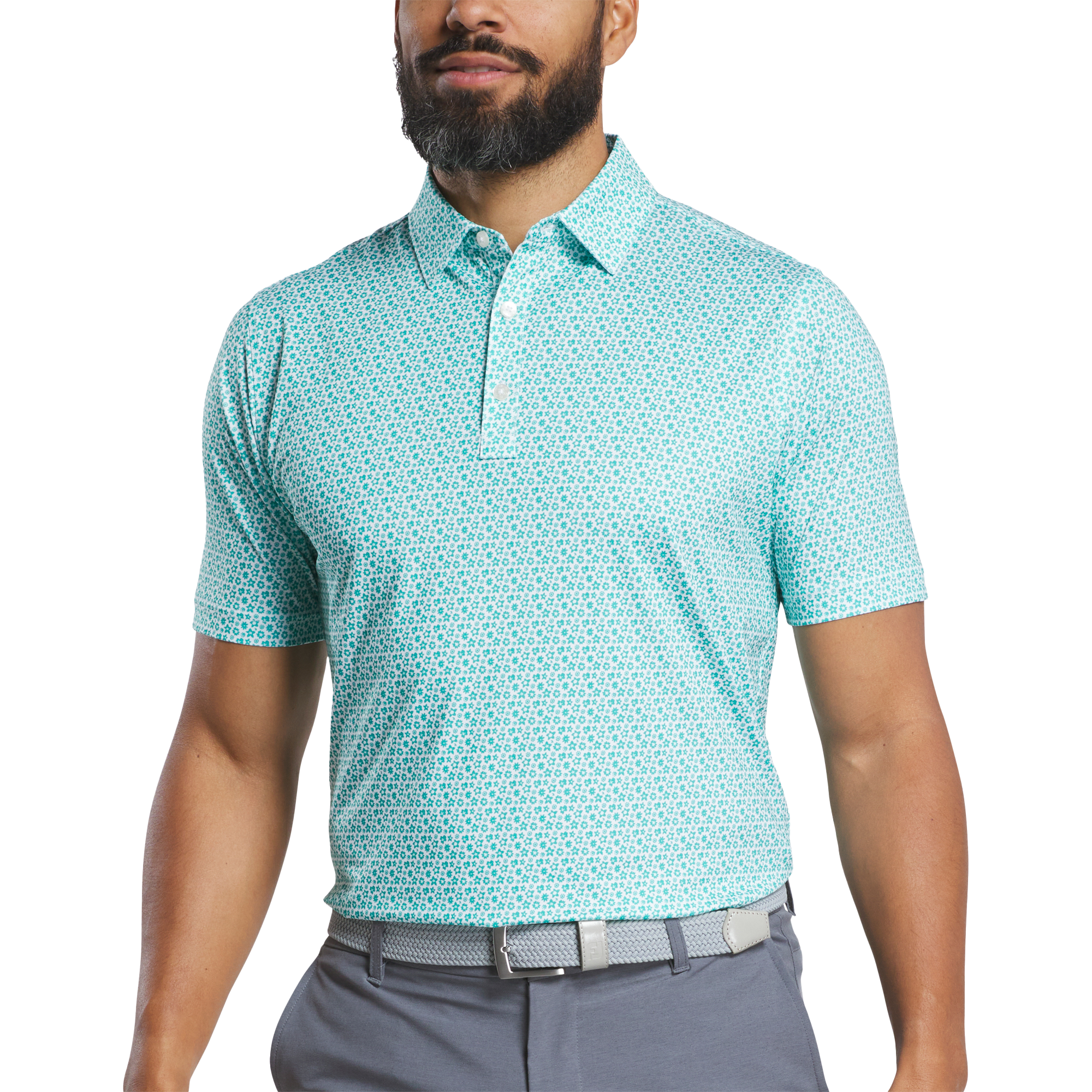 FootJoy Men's Allover Floral Print Polo 7