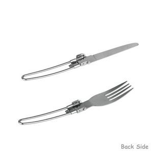 3 In 1 Stainless Steel Knife Fork Spoon Set Flatware With Key Ring 12
