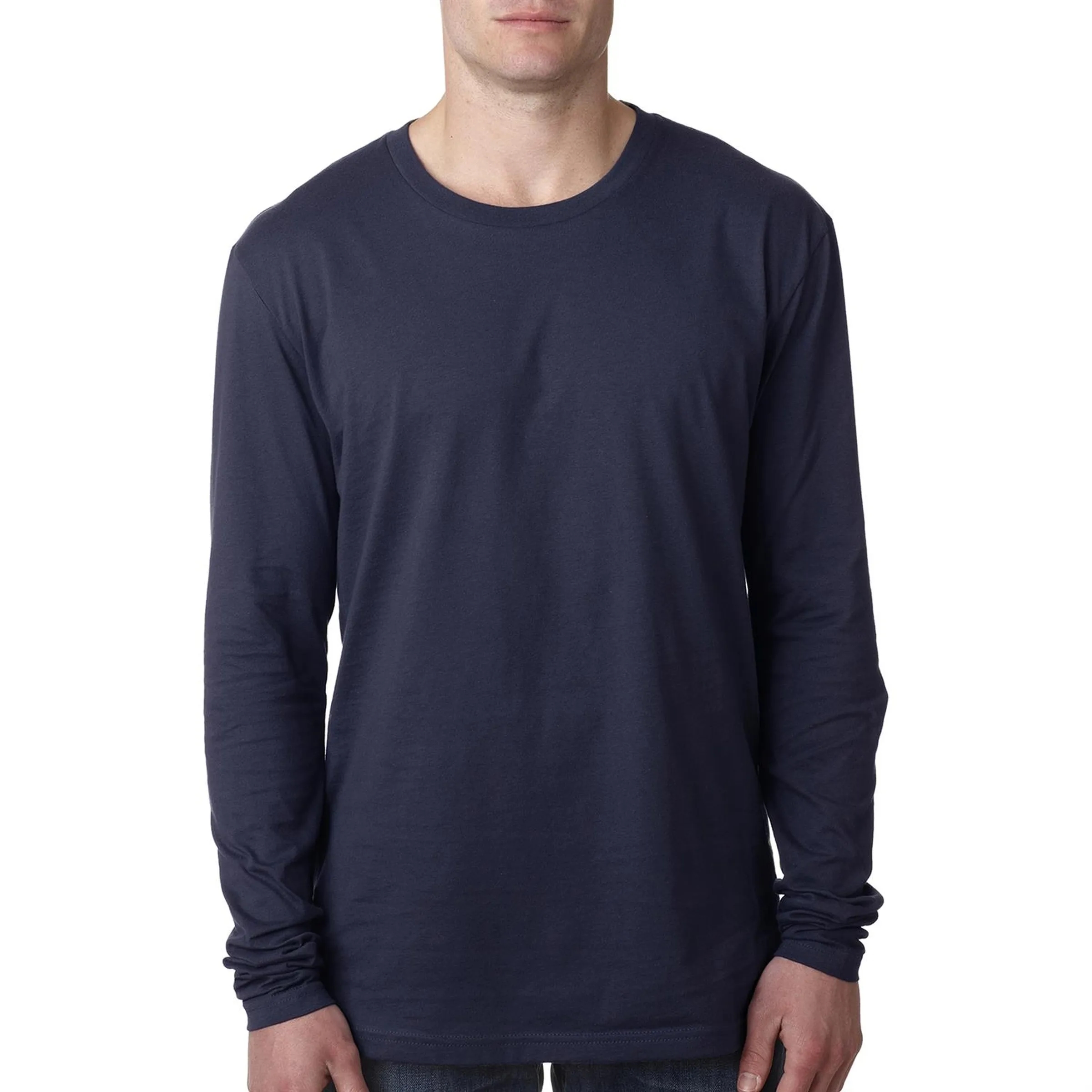 Next Level Men's Cotton Long-Sleeve Crew 10