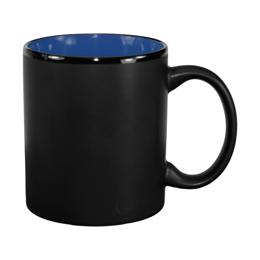 11 oz Country Blue In / Matte Black Out Hilo C Handle Mug