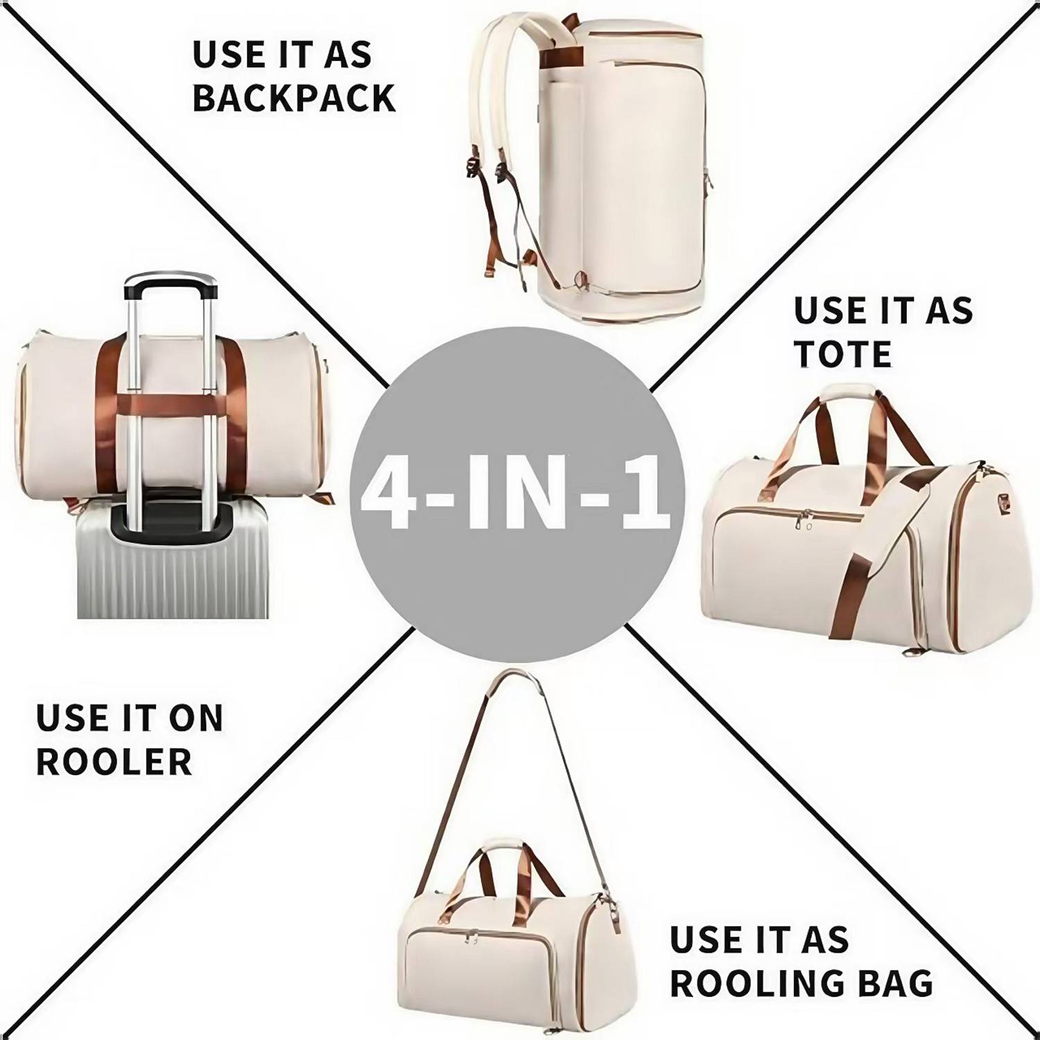 Convertible Suit Travel Bag – Wear-Resistant & 2-Way Carry 4
