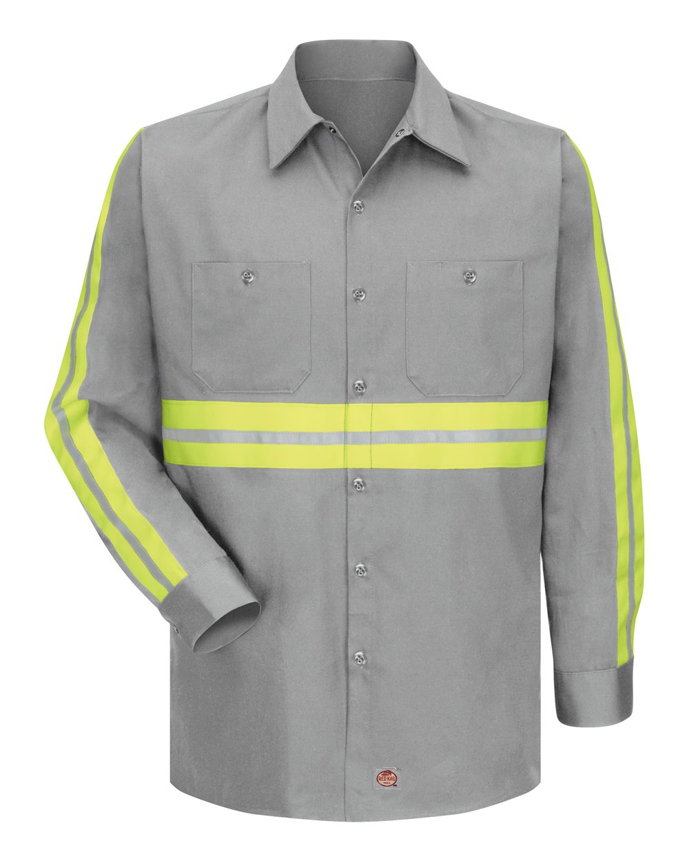 Enhanced Visibility Long Sleeve Cotton Work Shirt Tall Sizes