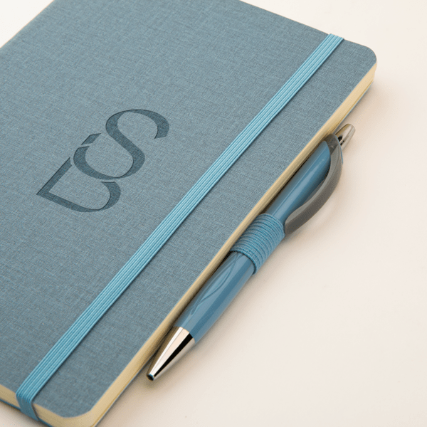 Crosshatch PU Notebook With Pen 40
