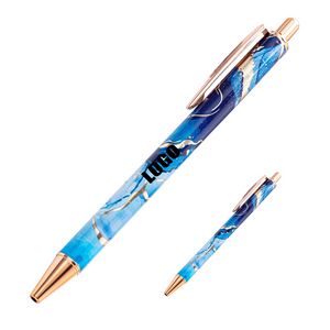 Gold Stamped Marble Pattern Metal Click Pen 7