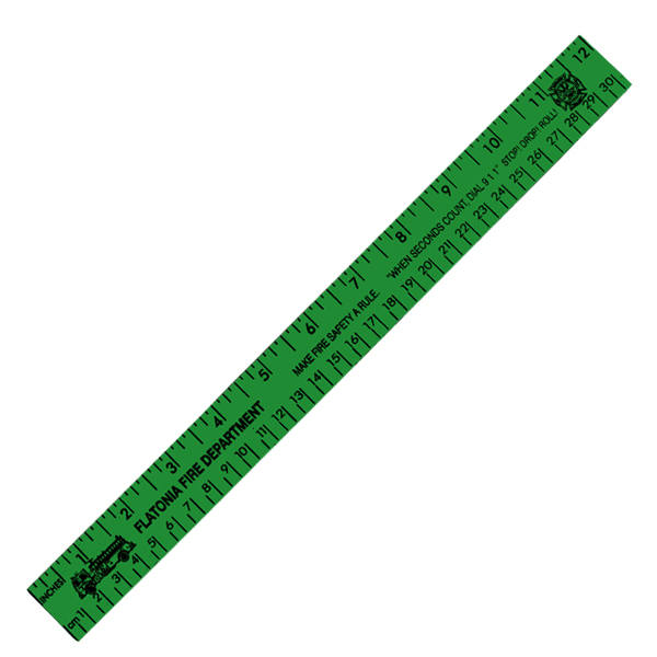 12" Enamel Wood Ruler - English & Metric Scale 8