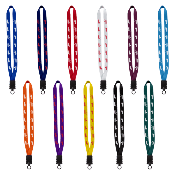 3/4" Smooth Nylon Lanyard with Snap-Buckle Release & O-Ring 9