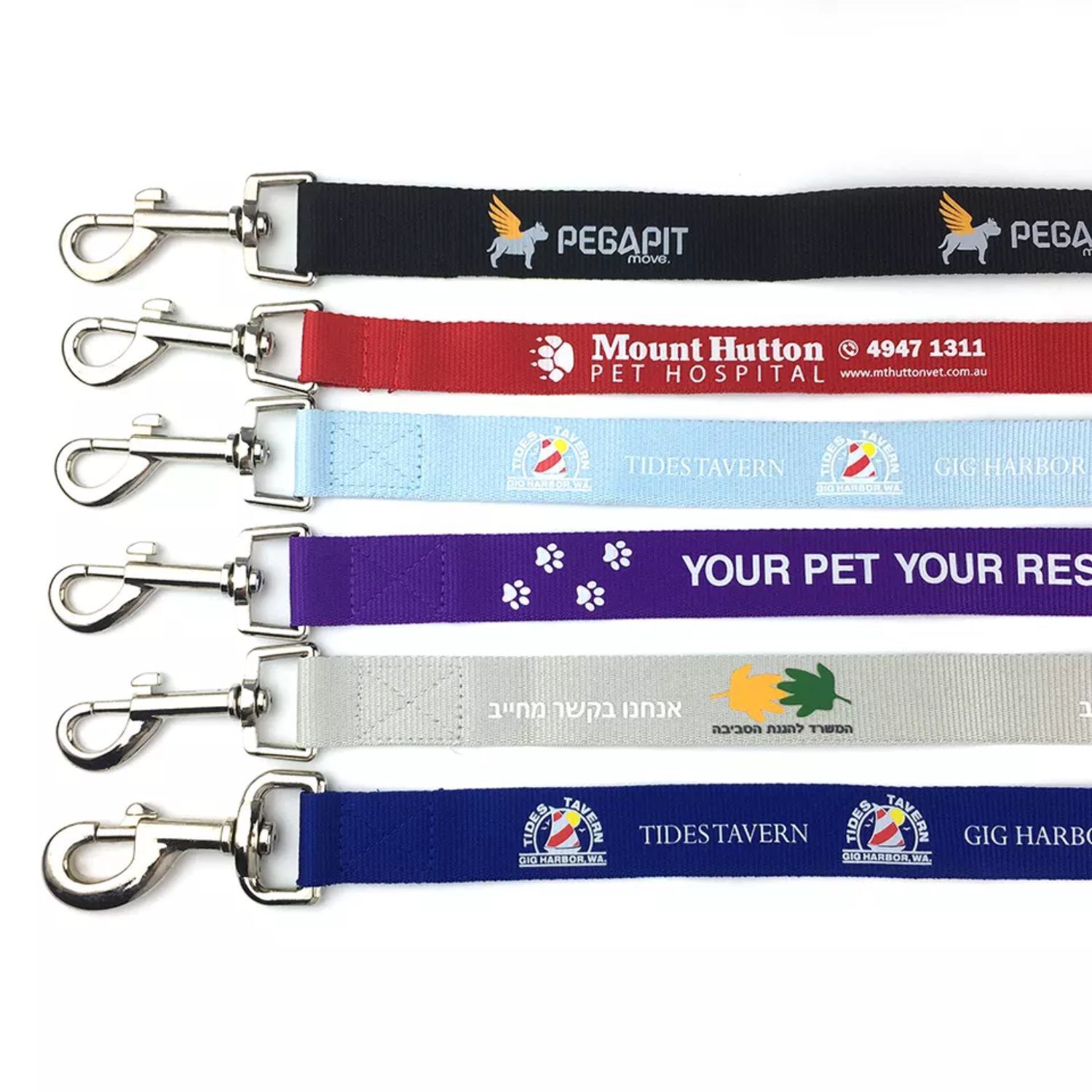 1"W x 72"L Polyester Durable Pet Leash w/ Metal Carabiner 4