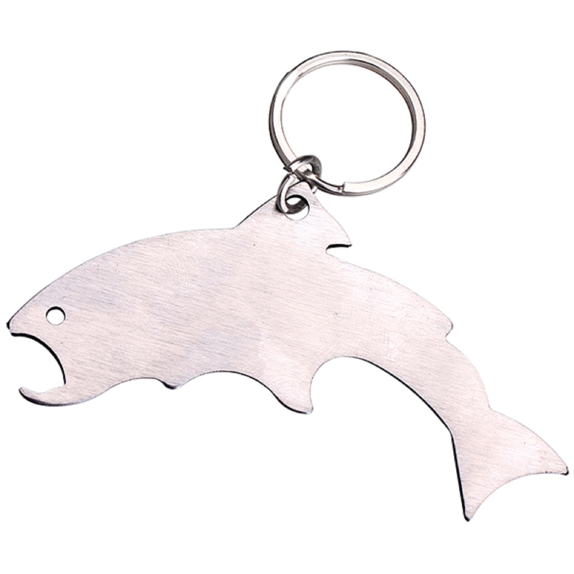 Trout Shaped Stainless Steel Bottle Opener w/ Key Ring 3