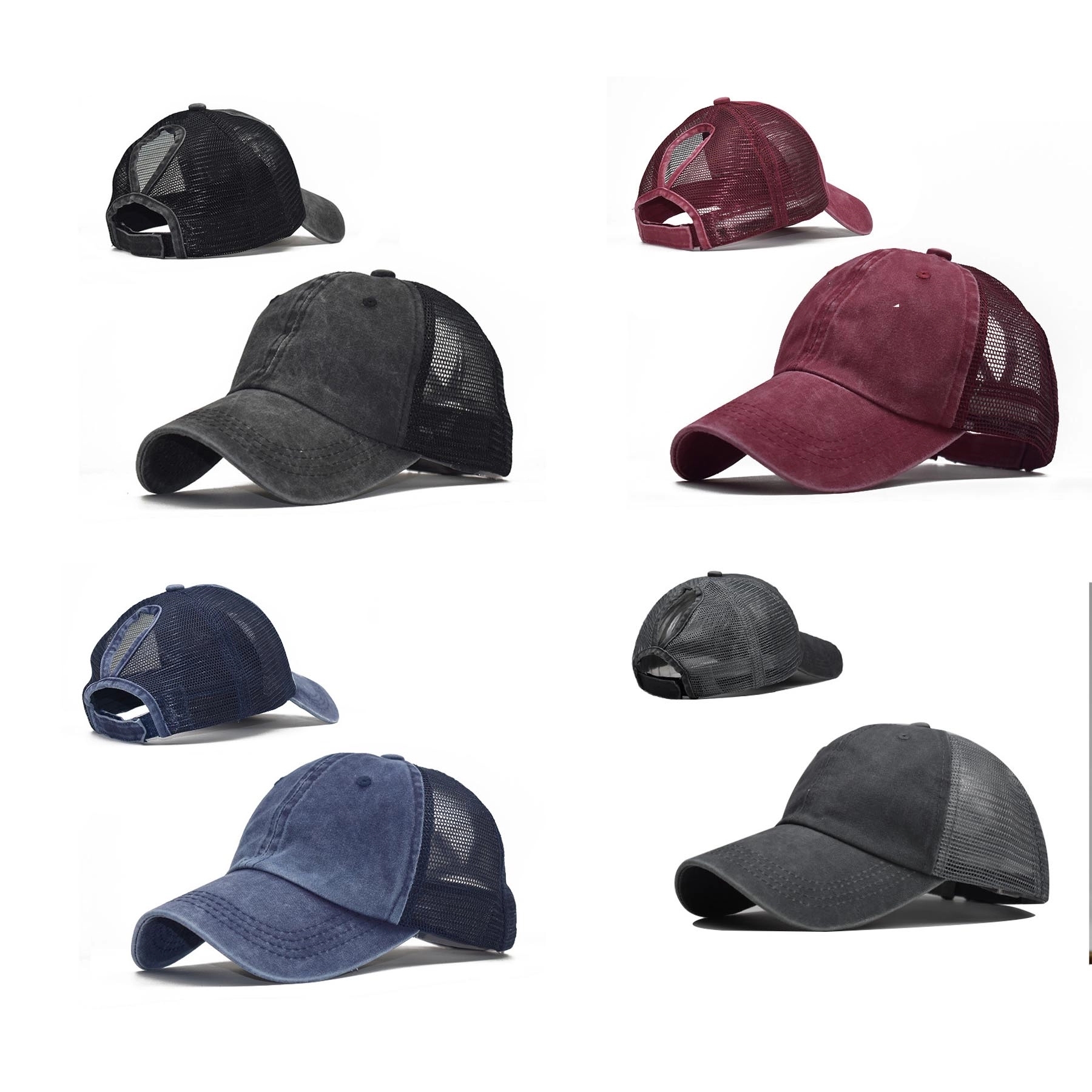 Washed Mesh Baseball Cap 6