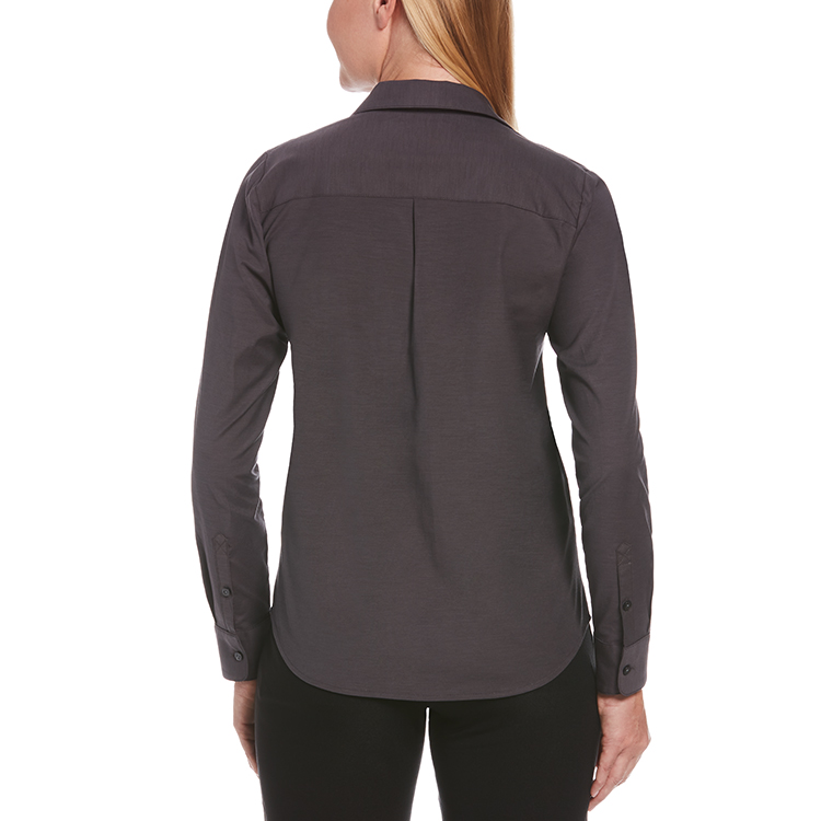 Perry Ellis Ladies Heathered Woven Shirt 6