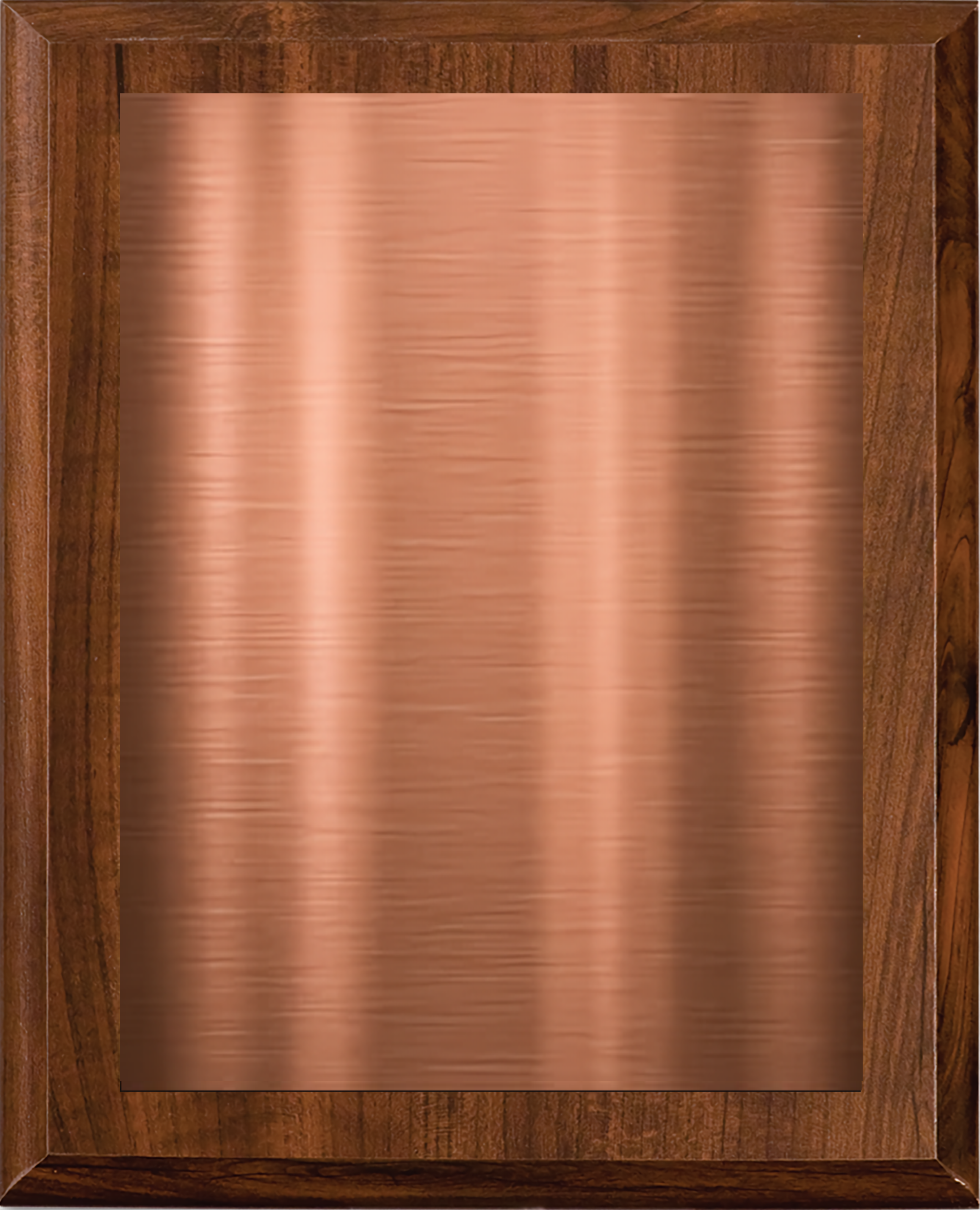 Cherry Finish Plaque w/ Single Engraved Plate 9