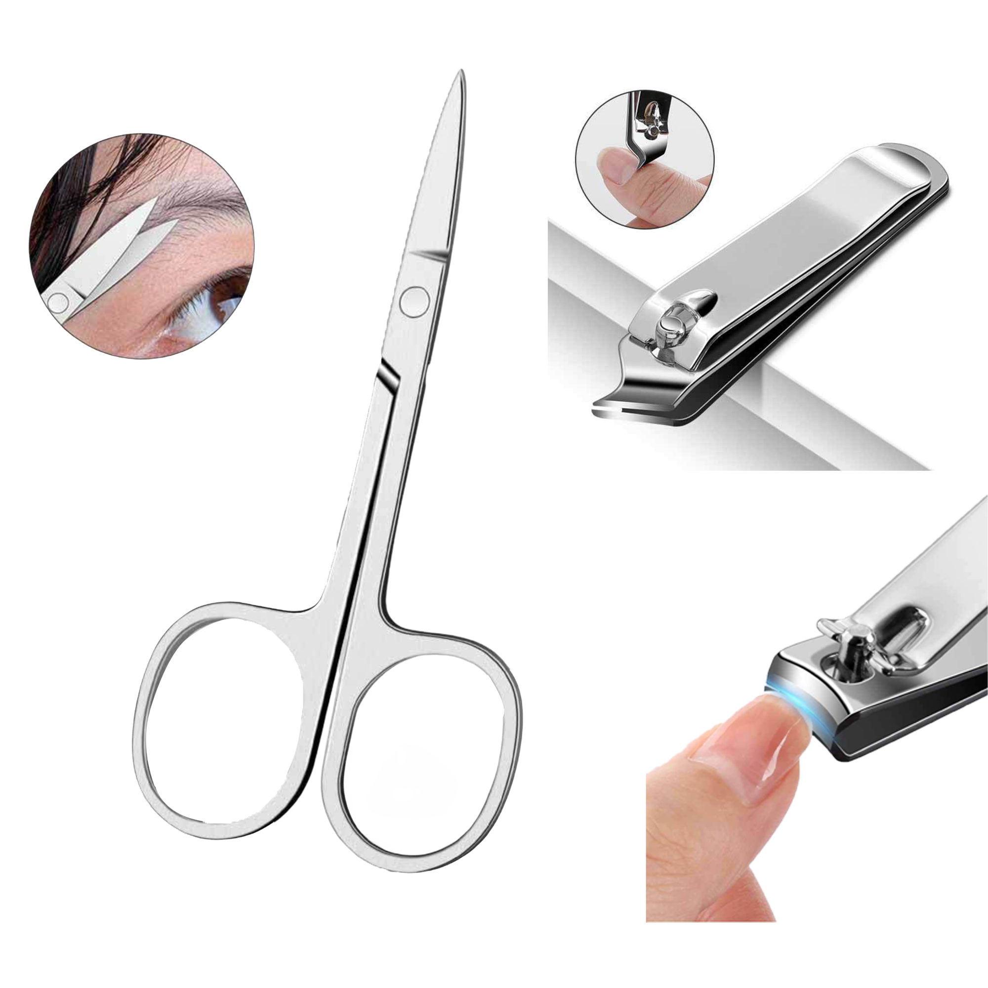 4-Piece Nail Clipper Set with Mirror 3