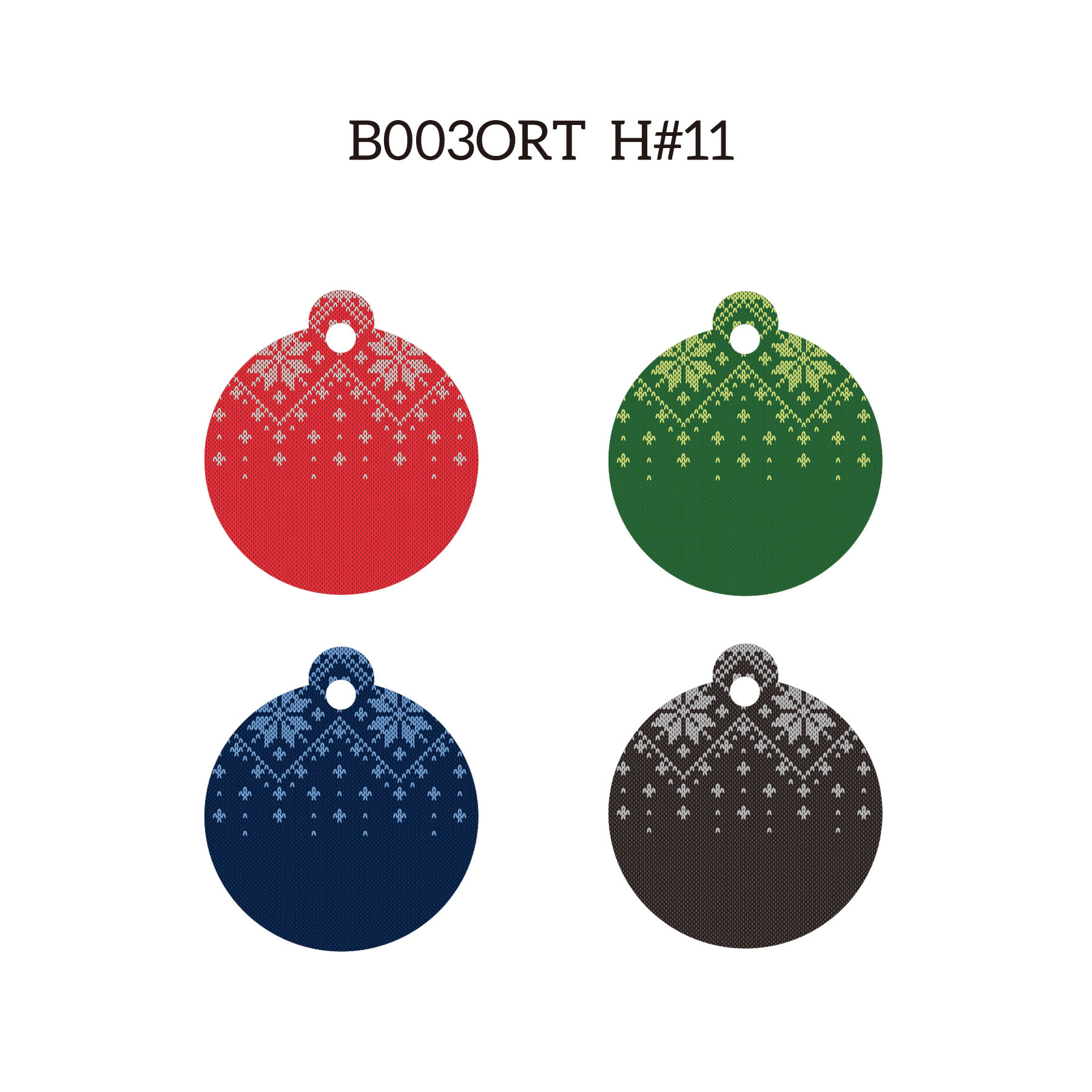 3" Full Color Christmas Ornament - Round 3