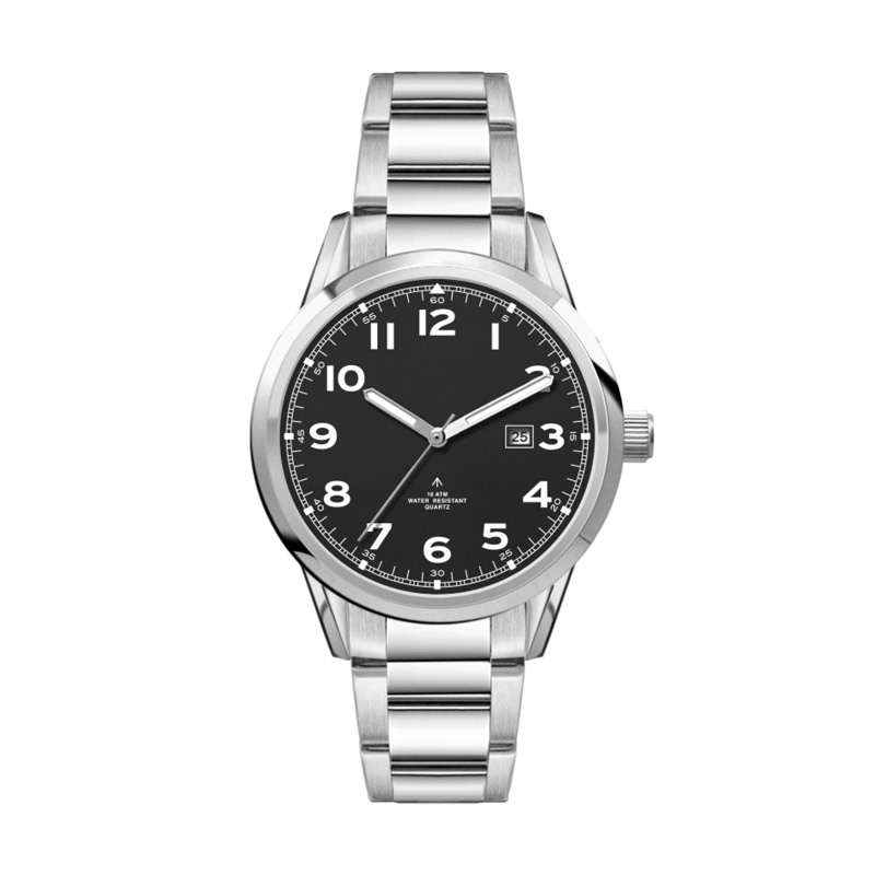 34MM SS, SILVER CASE, 3-HAND MVT, DTE 2