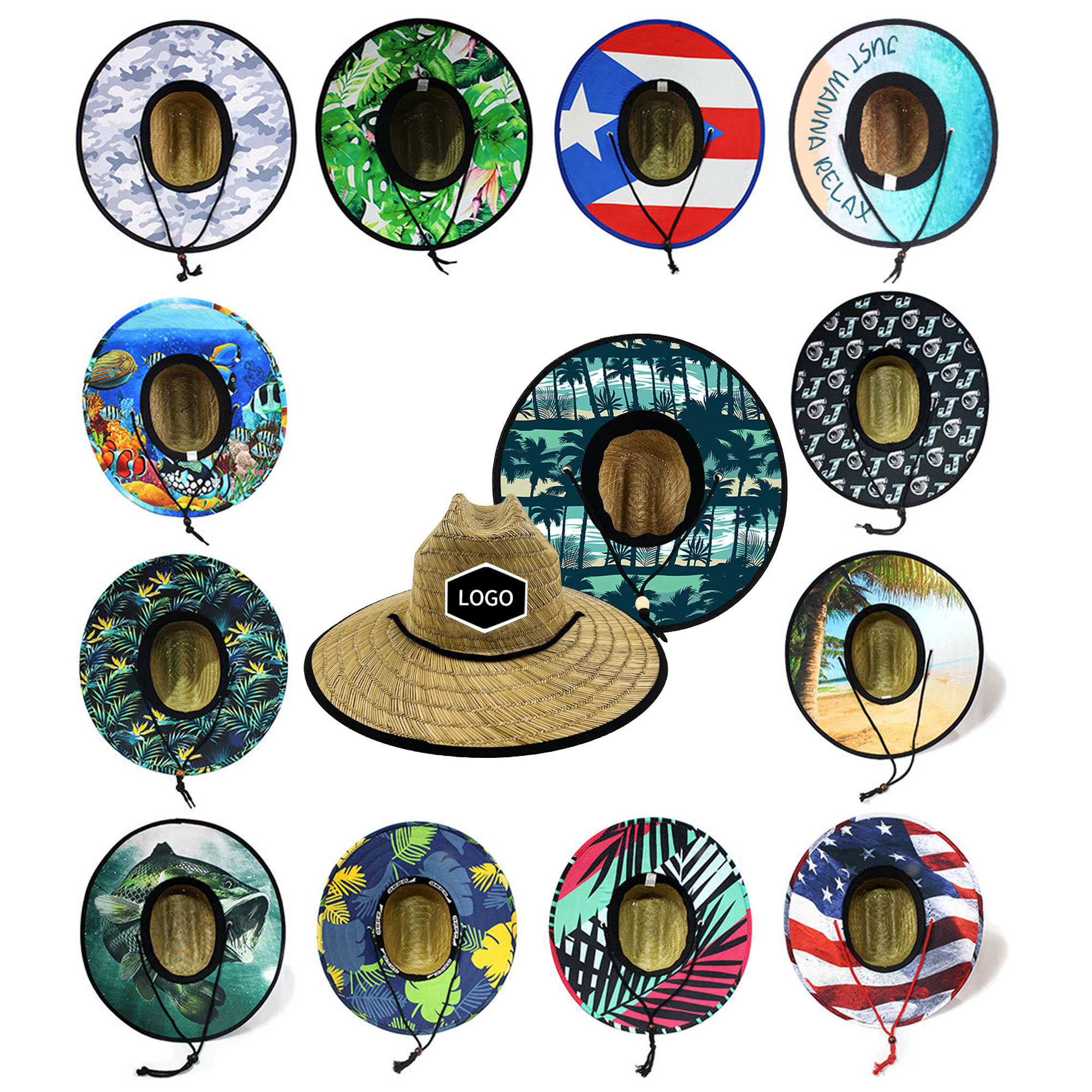 Wide Brim Straw Sun Hat 1