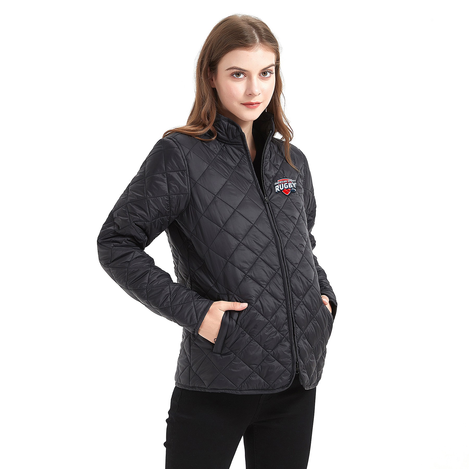 Women's Quilted Full Zip Jacket 1