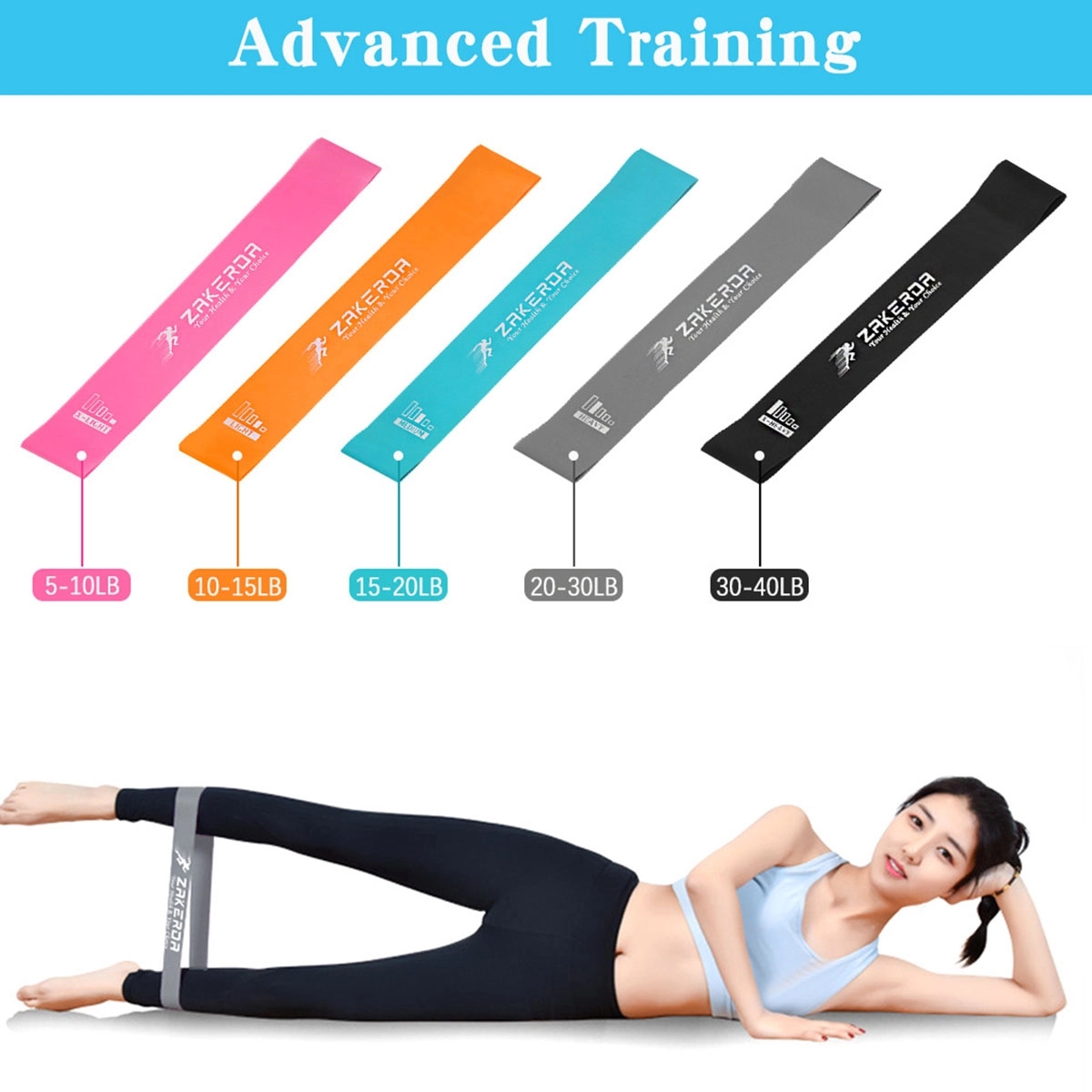 5 Pieces Exercise Resistance Bands 2