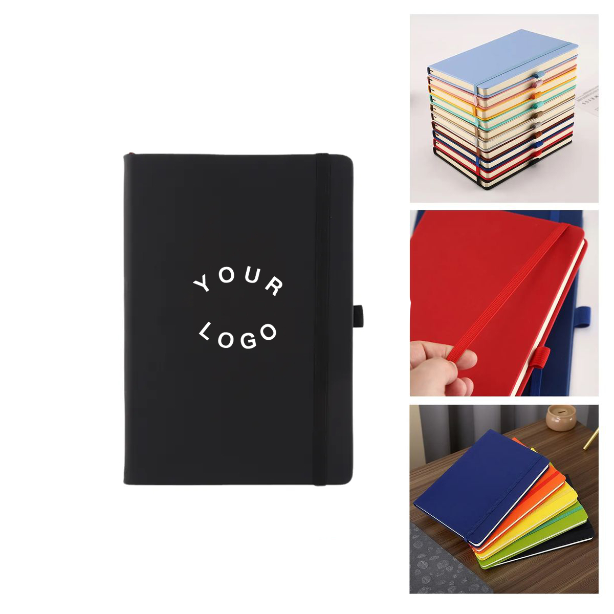 PU Journal Notebook With Pen And Strap Closure 4