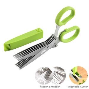 Triple Blade Herb Chopper Scissors Ergonomic Stainless Steel Design 10