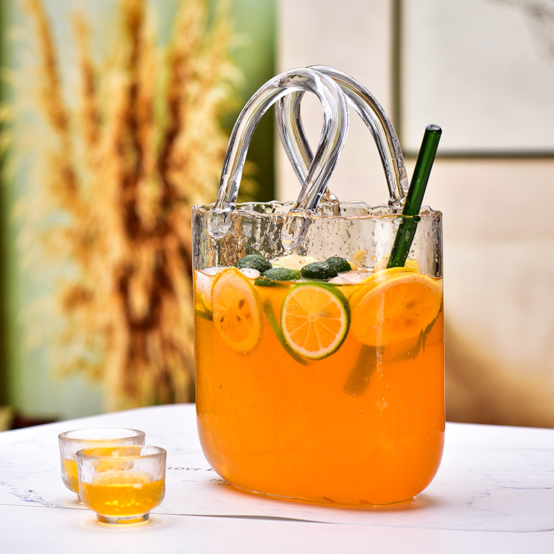Handmade Glass Bag vase Drinking Cup 2