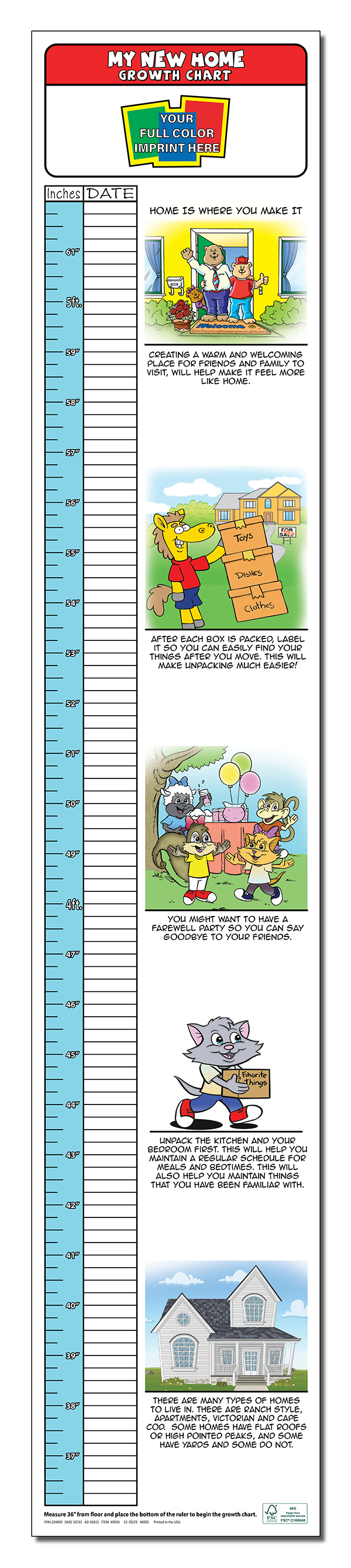 GROWTH CHART - My New Home Children's Growth Chart 1