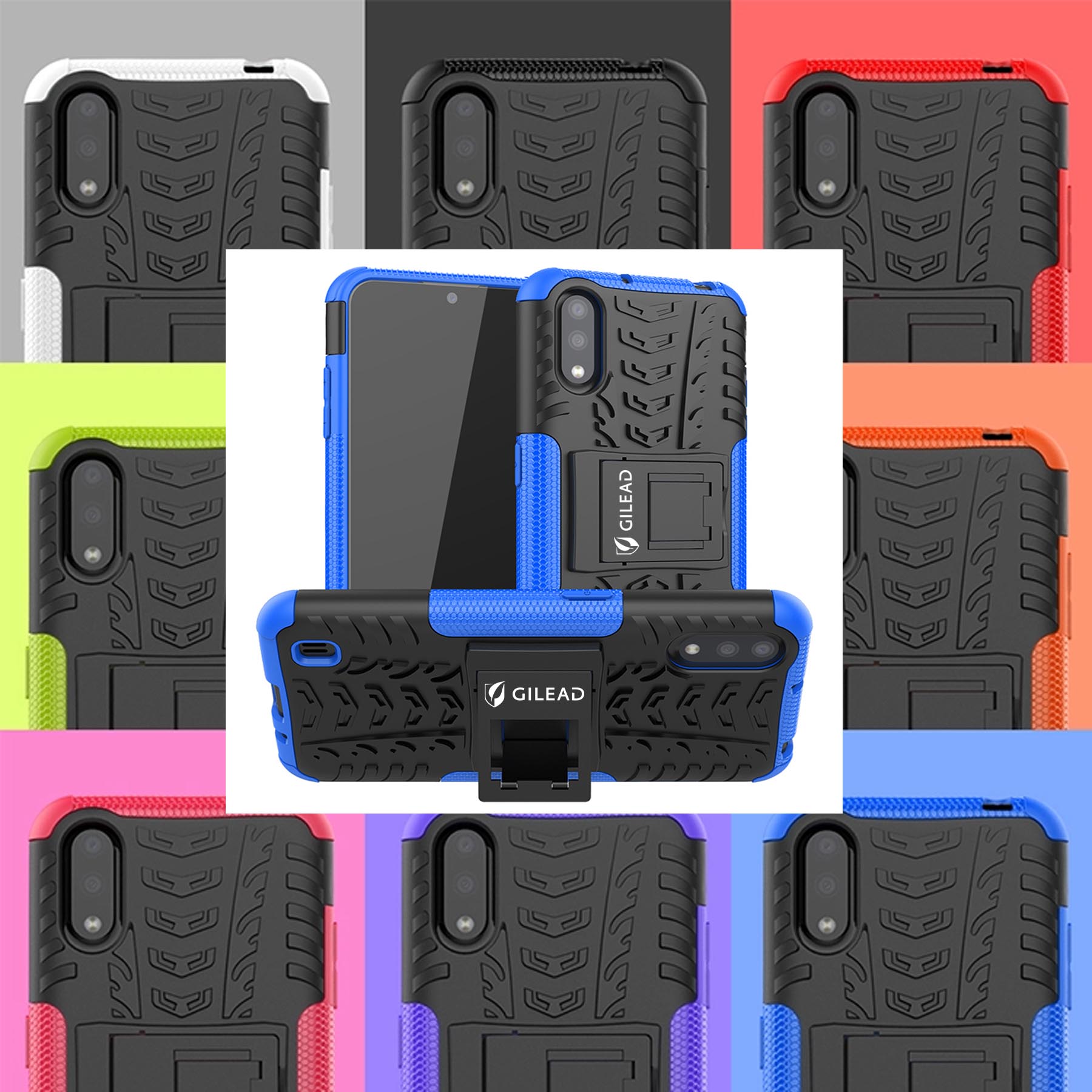 iBank ® Galaxy A01 Shockproof Case with Kickstand 2