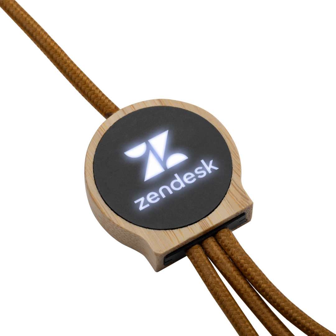 Ballmer Bamboo Light-Up Multi-Charge Cable 4